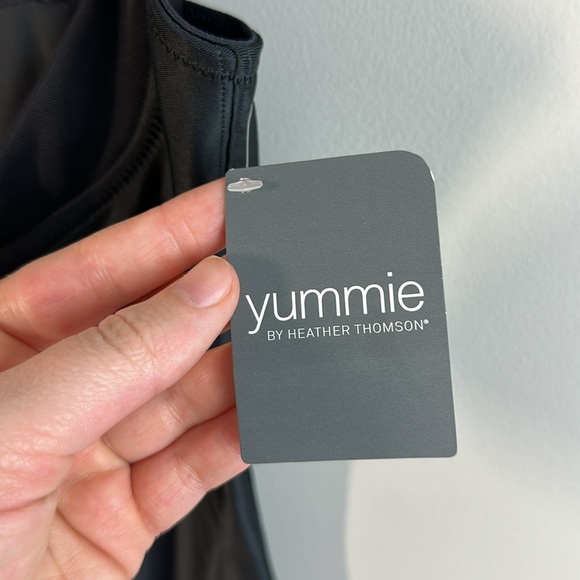 NWT Yummie by Heather Thomson Womens Black Shapewear Dress Sz M Bustless Slip - Picture 3 of 13